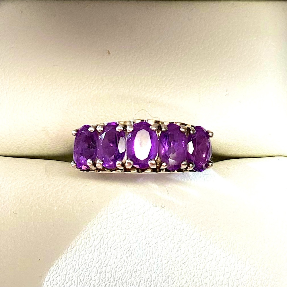 CNA Amethyst Heart Setting Sterling Silver Ring